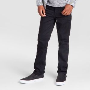 Boys Stretch Straight Fit Jeans Cat & Jack Black Wash size 7